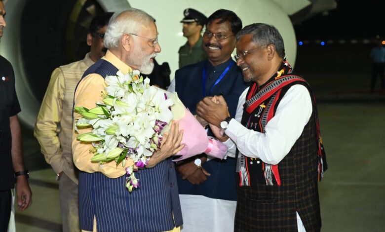 PM MODI With Babulal Marandi