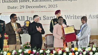 Santhali Parsi Maha: राष्ट्रपति, राज्यपाल और मुख्यमंत्री ने ओलचिकी लिपि के शताब्दी वर्ष समारोह में की शिरकत